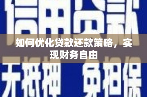 晴隆如何优化贷款还款策略，实现财务自由