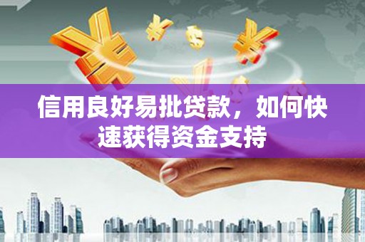 晴隆信用良好易批贷款，如何快速获得资金支持